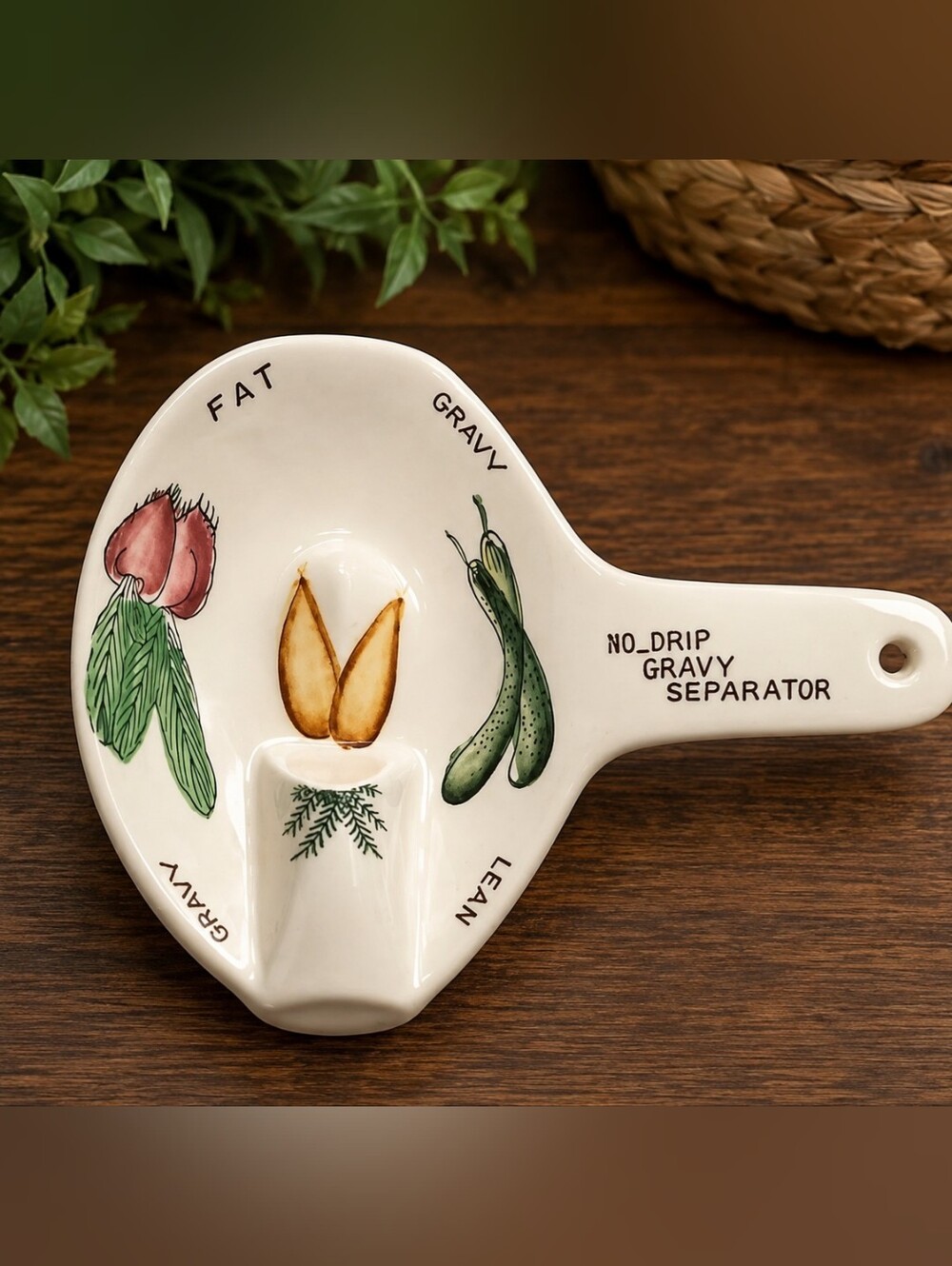 Vintage MCM 50s Ceramic Gravy Boat